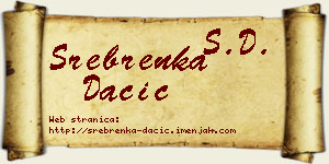 Srebrenka Dačić vizit kartica